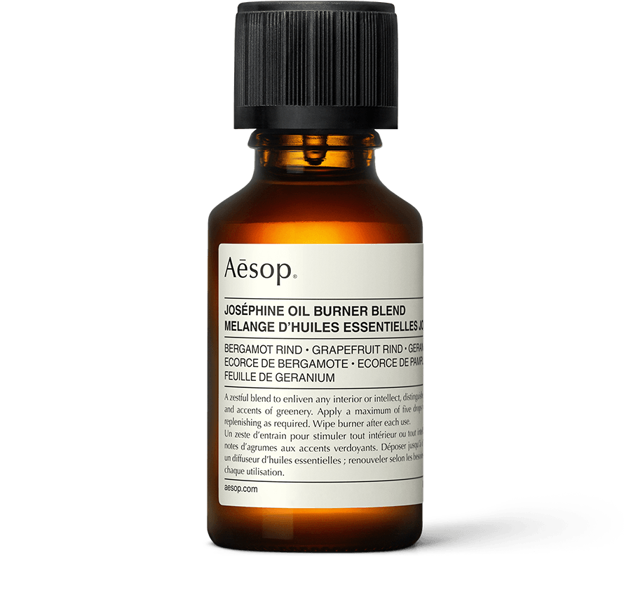 Joséphine Oil Burner Blend in an amber bottle. 