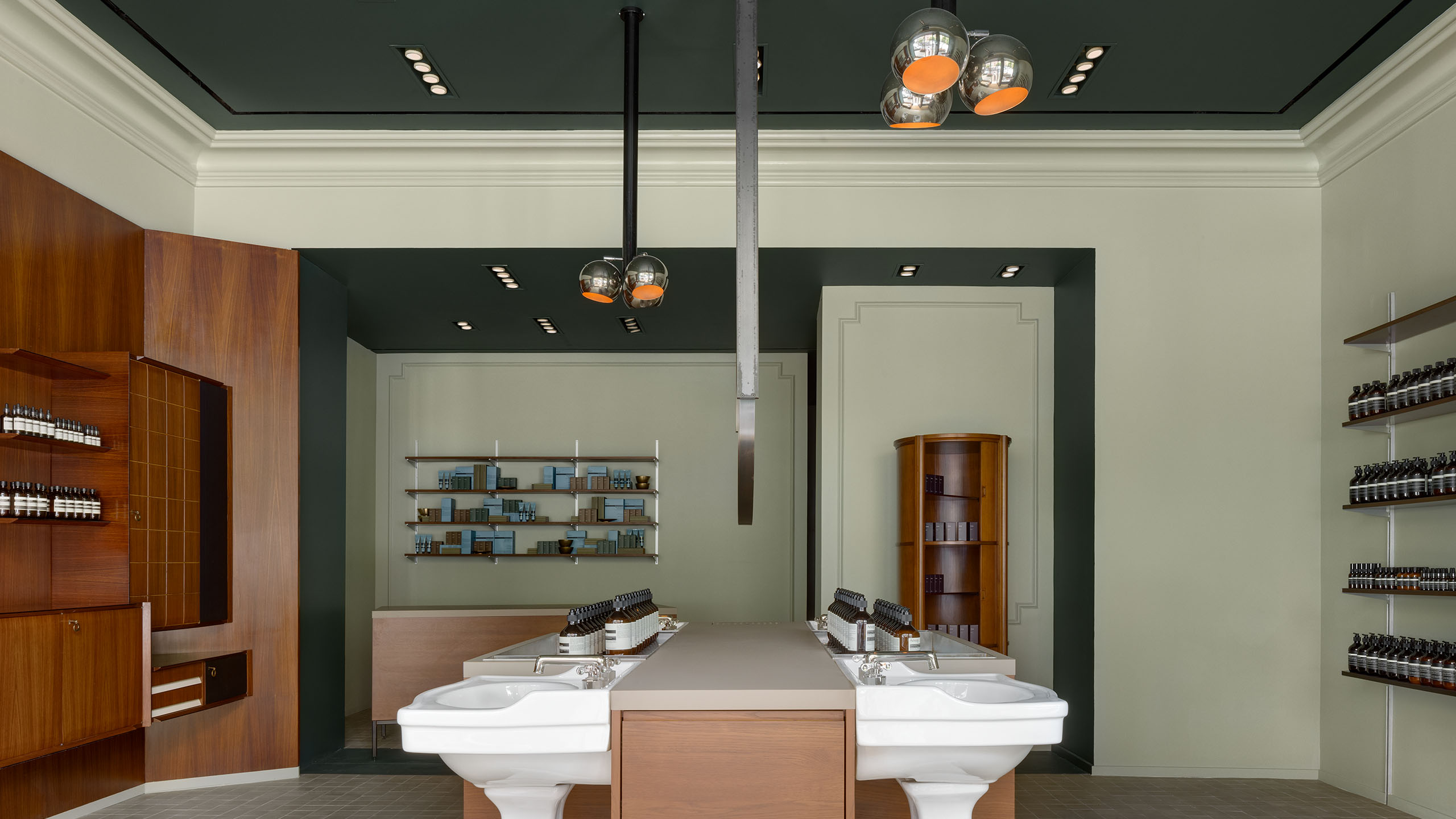 Aesop Madison Avenue store interior featuring basins