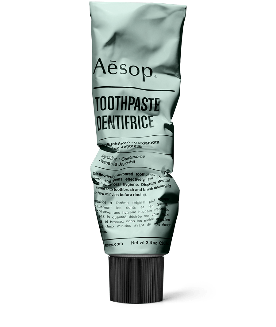 Toothpaste in aluminium tube