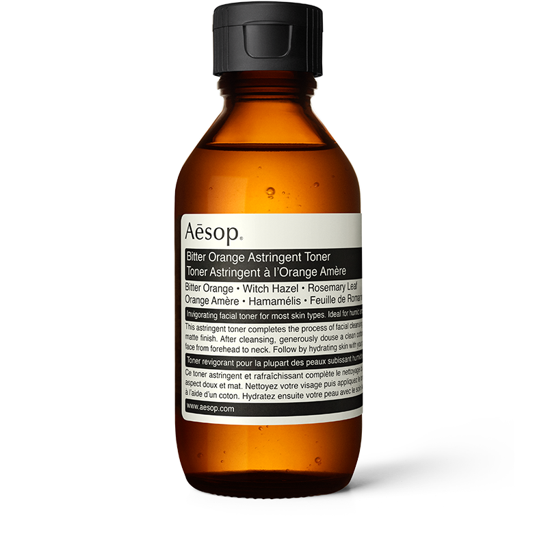 Bitter Orange Astringent Toner in amber glass bottle