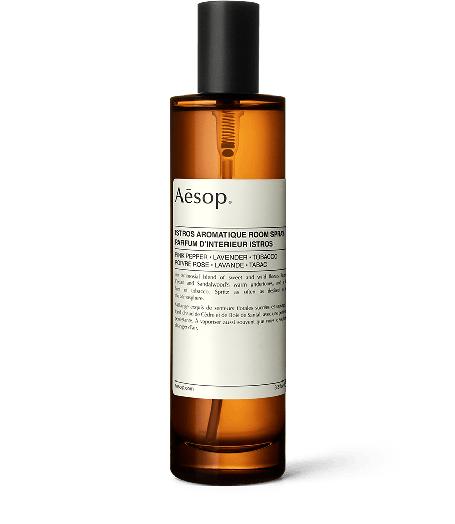 Istros Aromatique Room Spray in amber glass bottle