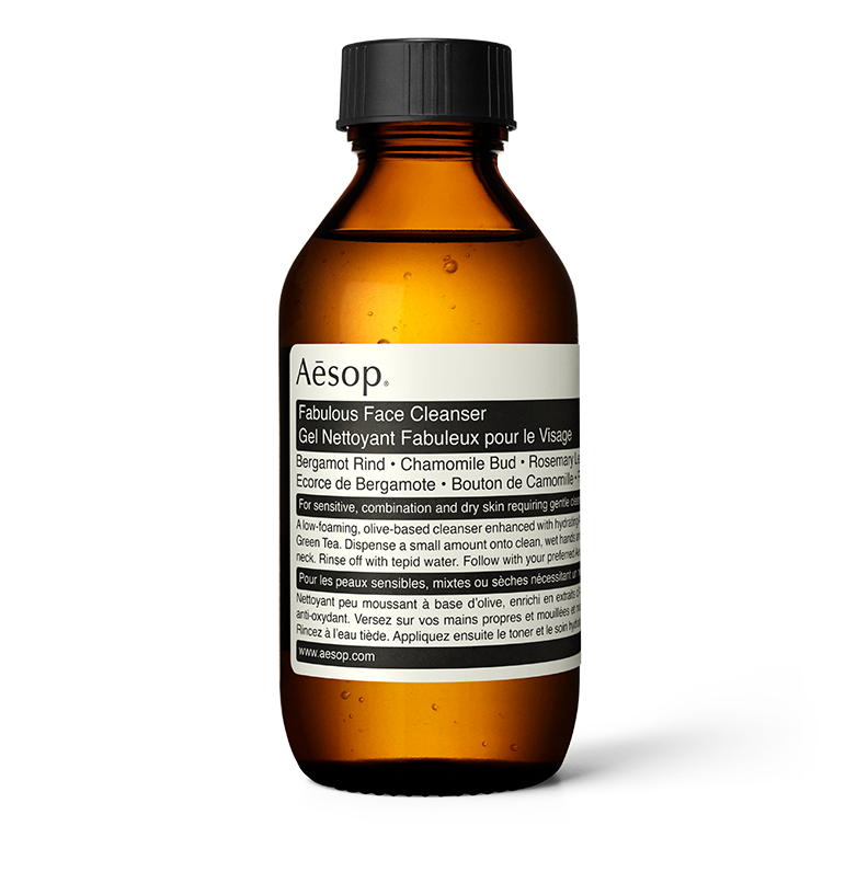 Fabulous Face Cleanser in amber glass bottle
