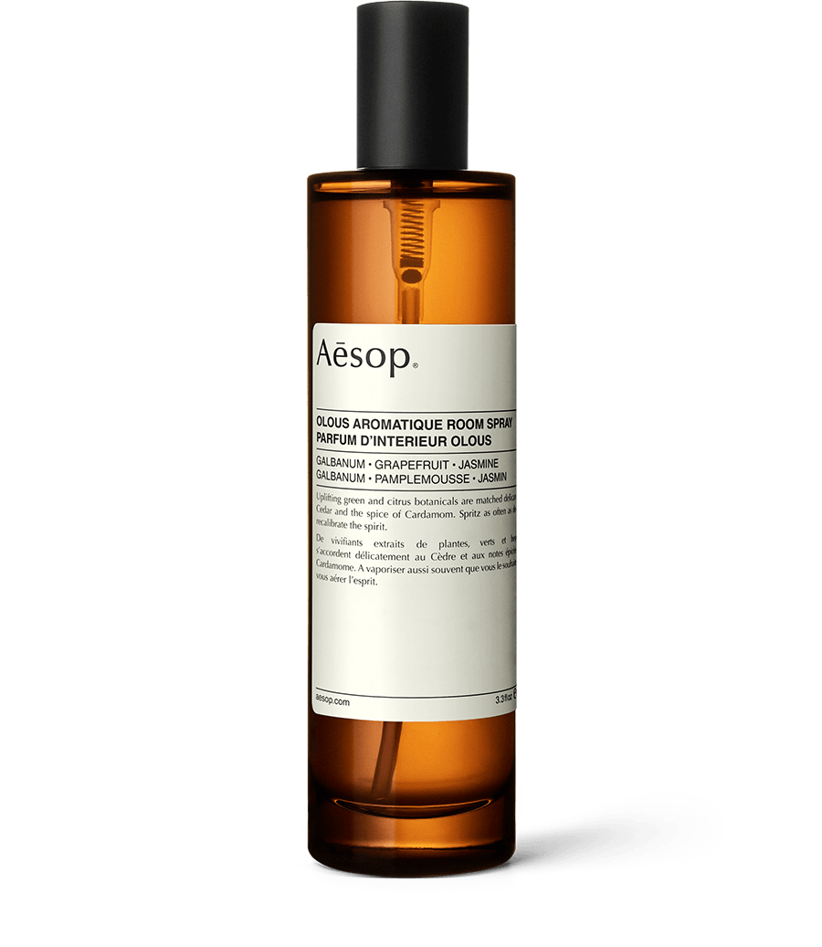Olous Aromatique Room Spray in Amber bottle